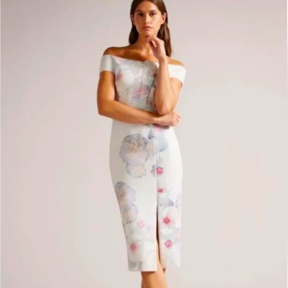 Ted Baker Dresses & Skirts - NWOT 2022 COLLECTION TED BAKER LOVEZ FLORAL  MIDI DRESS SZ 12/14 US OR TED SZ 5